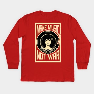 Make Music not war Kids Long Sleeve T-Shirt